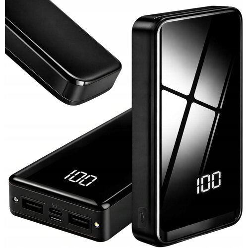  20000mAh prenosna baterija LED in 4x USB powerbank LCD črna Cene