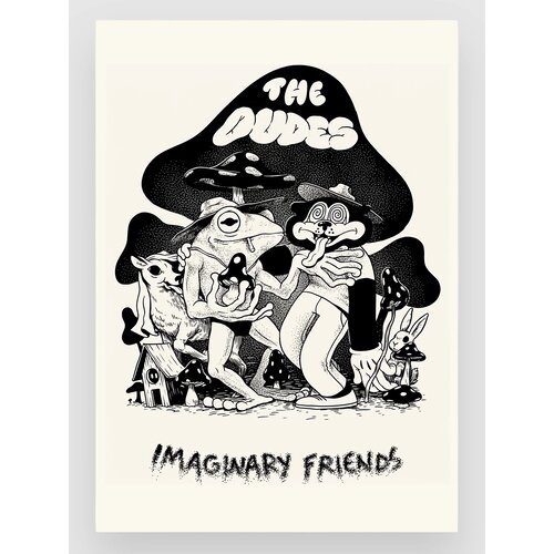 The Dudes Imaginary Friends Unlimited Art Print white Slike