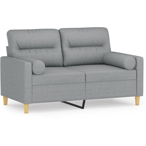 Maison Chic kavč - Sofa - Kanape dvosed z blazinami svetlo siv 120 cm blago, (21727592) Cene