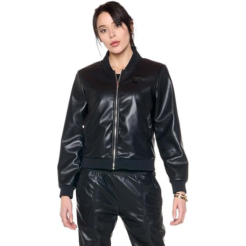 Leone 1947 Usnjene jakne & Sintetične jakne Woman Bomber Black Ring Črna Cene