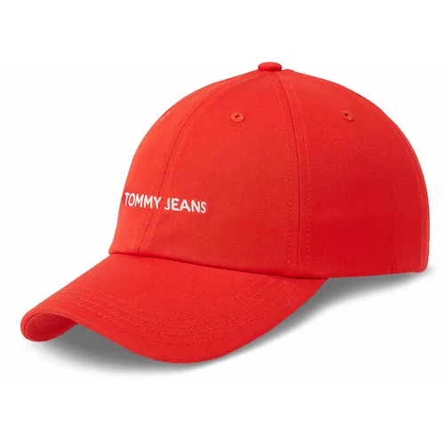 Tommy Jeans Kapa s šiltom Tjw Linear Logo Cap AW0AW15845 Medium Red XLD