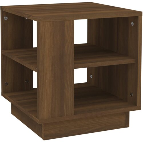 Maison Chic Klubska mizica - kavna mizica - Nizka mizica rjavi hrast 40x40x43 cm konstruiran les, (21753181) Slike