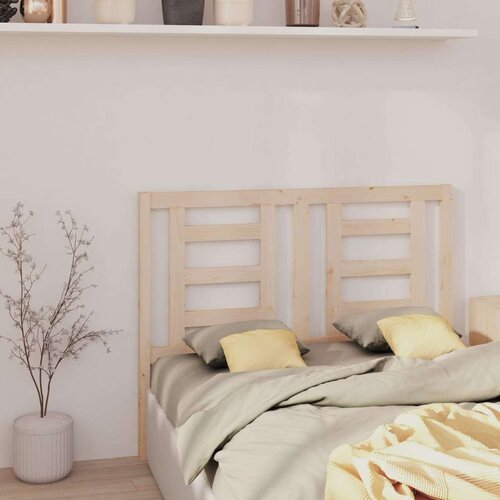  Uzglavlje za krevet 156 x 4 x 100 cm od masivne borovine Slike