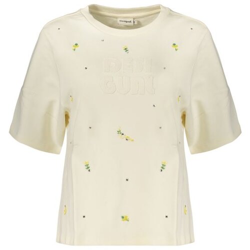 Desigual ženska majica kratkih rukava s logom i &scaron;ljokicama Cijene