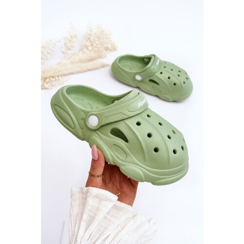 Kesi Kids foam slippers Crocs Green Cloudy Slike