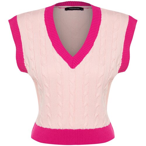 Trendyol Sweater Vest - Pink - Regular fit Slike