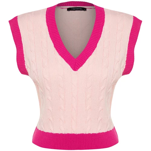 Trendyol Sweater Vest - Pink - Regular fit