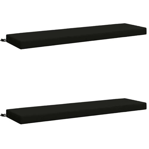  Jastučići za klupe - 2 dijela SOEST 2 kom. 100% poliester Crna - Crna 160 x 40 x 8 cm Melange Cene