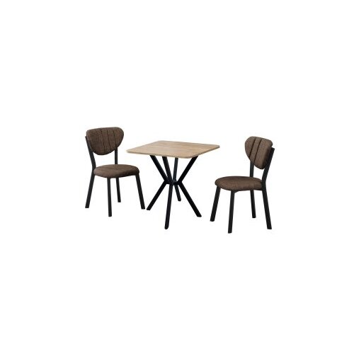 Hanah home Set Trpezarijski sto i 2 stolice Elma Brown Walnut Cene