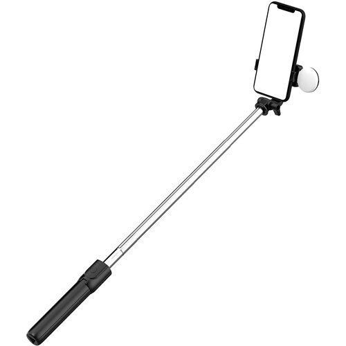 HURTEL SELFIE STICK TELESKOPSKI STATIV 1M Z LUČKO IN ROČAJEM ZA TELEFON, ČRN, (21911751) Cene