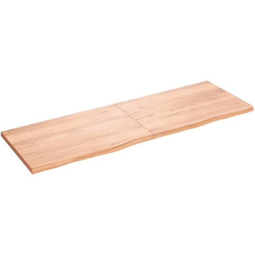 VidaXL Zidna polica svjetlosmeđa 180x60x4 cm od obrađene hrastovine Slike