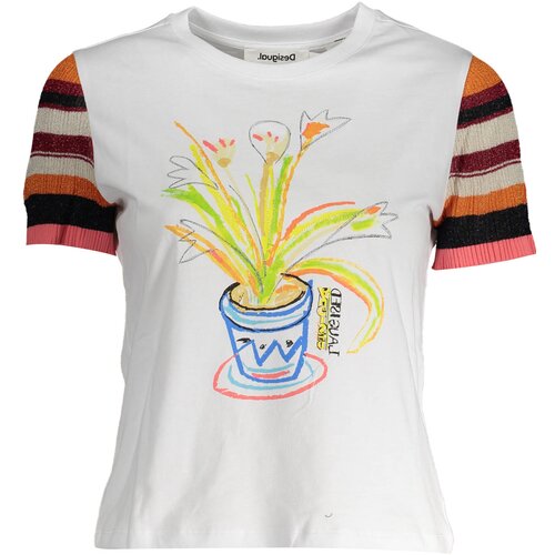 Desigual SHORT SLEEVE T-SHIRT WOMEN WHITE Slike