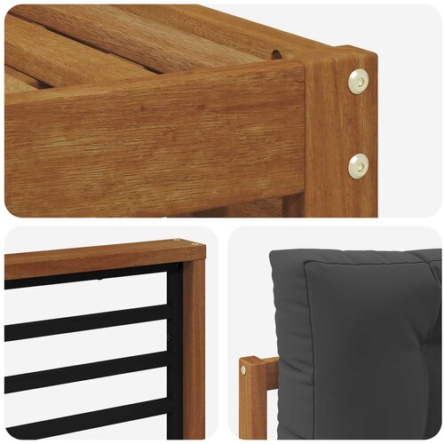  Set vanjskih sofa 6 kom. Prirodna i antracit Slike