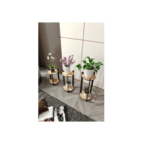 Hanah home drveni &amp;scaron;tand za biljke flower desk round Slike