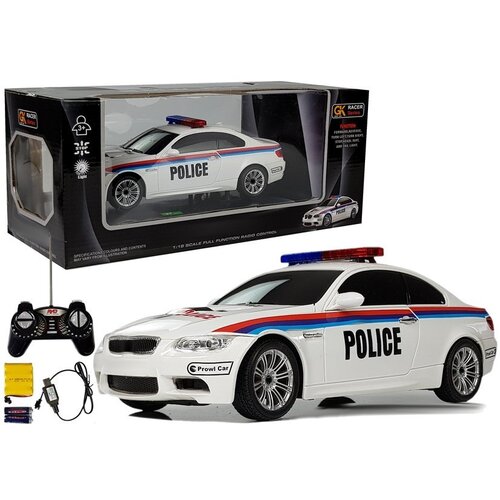  Auto na daljinsko upravljanje Car Police 1:18 - bijeli Cijene