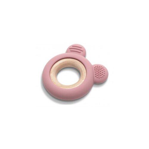Lorelli silikonsko drvena glodalica za bebe bear - fresh Slike