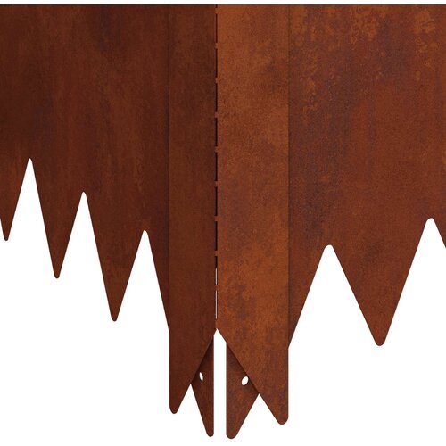  Ograda oko Travnjaka 4 pcs 100 x 100 x 35 cm Čelik Rđa Slike