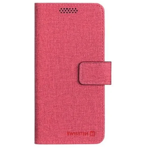 Swissten preklopni etui za mobitel, veličina XL, 158 x 80mm, tekstil, crvena