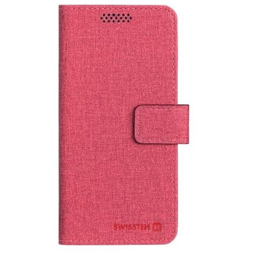 Swissten preklopni etui za mobitel, veličina XL, 158 x 80mm, tekstil, crvena Slike