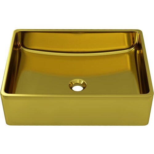 Maison Chic Umivalnik - Kopalna umivalnik - Lavabo keramičen 40x15 cm zlat, (21684924) Cene