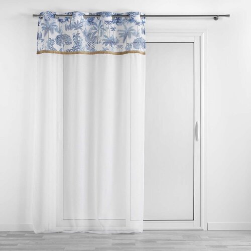 Douceur d&amp;#039;int&amp;eacute;rieur Bijela/plava prozirna zavjesa 140x240 cm Amazonia &amp;ndash; Slike