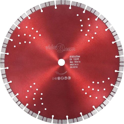 vidaXL Diamantni rezalni disk s turbo in luknjami iz jekla 350 mm Cene