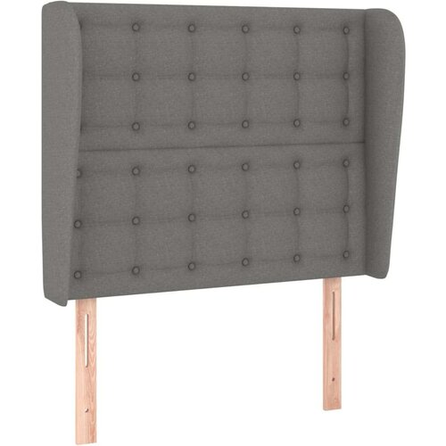  Uzglavlje s u&amp;scaron;ima tamnosivo 93x23x118/128 cm od tkanine Slike
