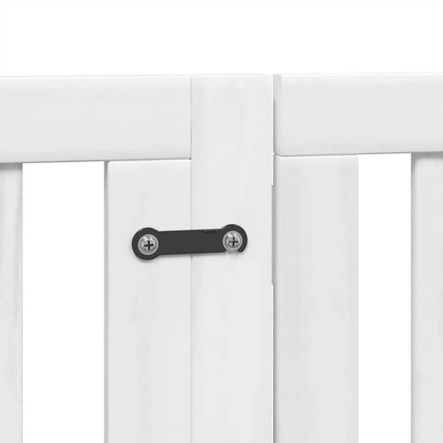  Vrata za pse s vrata&amp;scaron;cima 9 panela sklopiva 450 cm drvo topole Bijela 50 x 60 x 2 cm Slike