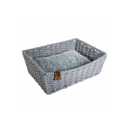 Duvo krevet za pse, 45x34x16cm, Sivi Slike