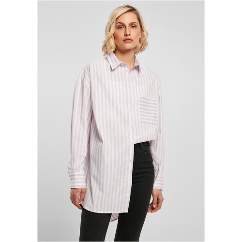 UC Ladies Ladies Oversized Stripe Shirt white/lilac Slike