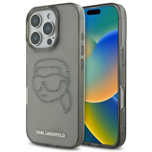Karl Lagerfeld KLHCP16XHKHDCELK IPHONE 16 PRO MAX 6.9" CZARNY/BLACK HARDCASE IML RHINESTONES KARL HEAD, (21971692) Cene