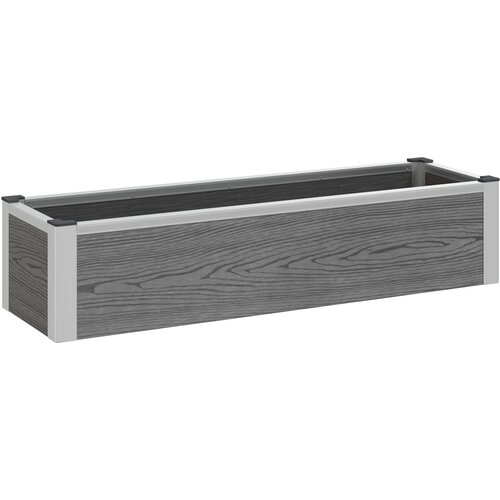  Povi&scaron;ena gredica - Vrtna gredica Siva 100 x 30 x 22 cm WPC i aluminij - 100 x 30 x 22 cm Cijene