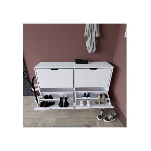 Hanah home Stalak za cipele Duru 1600-50, 120,5x79,2x30 cm, Bijela Slike
