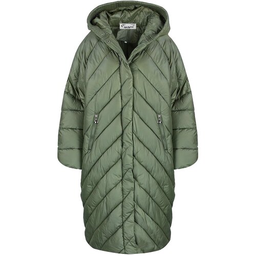 Pri Long jacket women's coat with diagonal quilting Warm LUCY Cene
