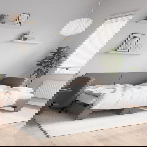 VidaXL Izvlečna dnevna postelja z vzmetnicami taupe 90x200 cm blago Slike