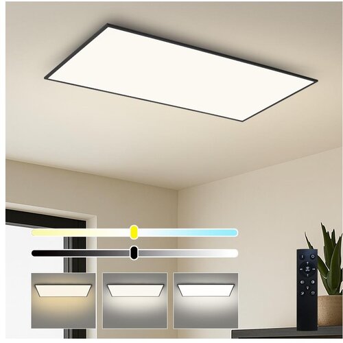 Brilagi - LED prigu&scaron;iva plafonsko svetlo SLIMFRAME LED/80W/230V 120x60 cm crna + daljinski upravljač Cene