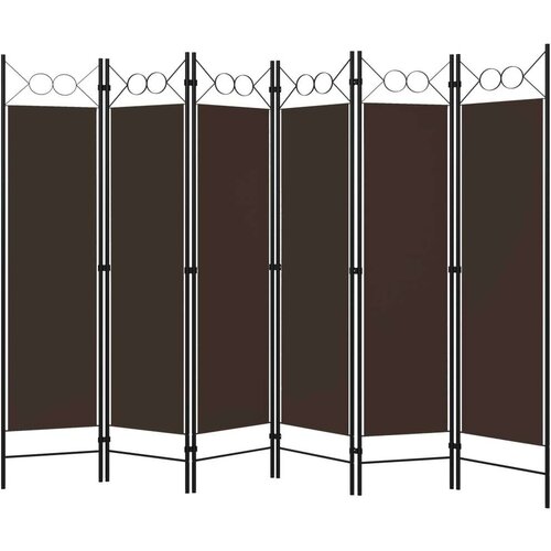  Sobna pregrada sa 6 panela smeđa 240 x 180 cm Slike