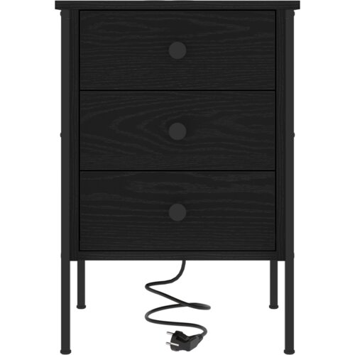 vidaXL Noćni Ormari 2 pcs Crni hrast 42 x 41 x 61 cm Konstruirano drvo Cene