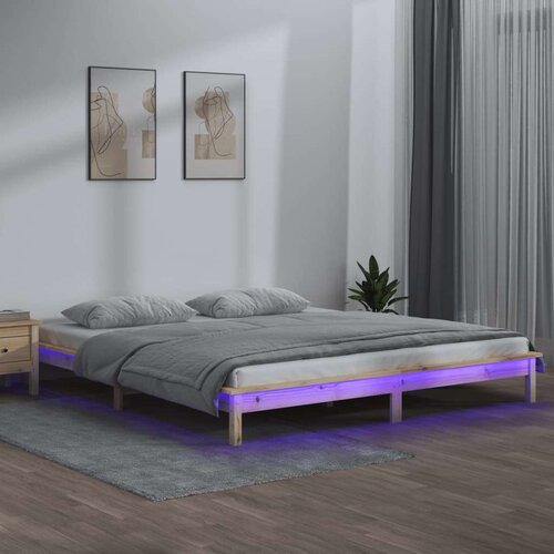  Posteljni okvir 150x200 cm 5FT trden les Cene