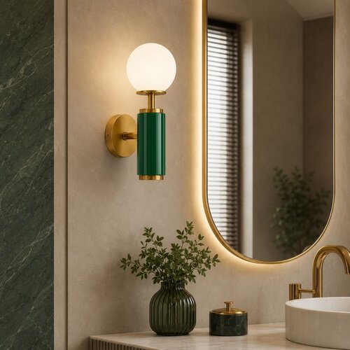 Opviq zidna lampa Moira-20201-B, 1 &amp;times; E27, svetlozelena Slike