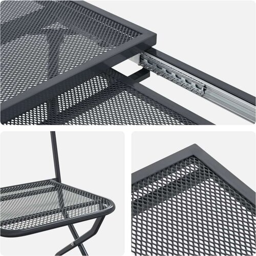  Vrtni set za objed 9 pcs Antracit 212 x 90 x 76 cm - 8-mjesta Slike