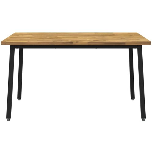  140 x 80 x 75 cm Čvrsto drvo akacije Bijela i crna Pravokutni - Bijela i crna 140 x 80 x 75 cm Četvrtasto Slike