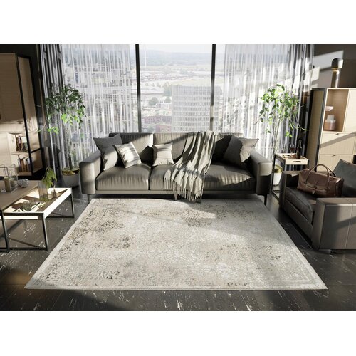 Dieter Knoll TKANA PREPROGA Lacona 140/200 cm tkano siva Slike