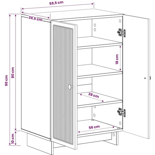  Ormar za cipele EDE 59 5 x 39 5 x 90 cm Konstruirano drvo - Bijela Cijene