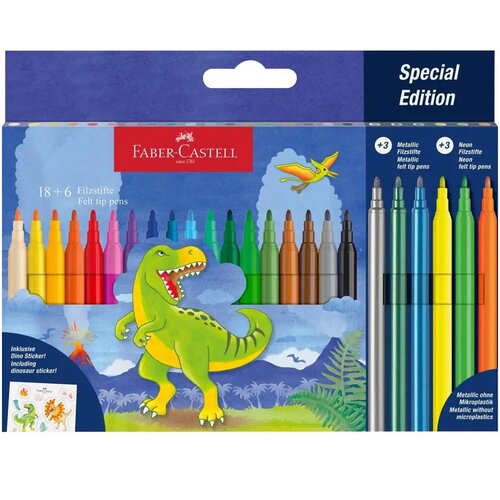 Faber-Castell Faber Castell 554222 Flomaster &scaron;kolski 1/18+6 Dinosaur ( K677 ) Cene