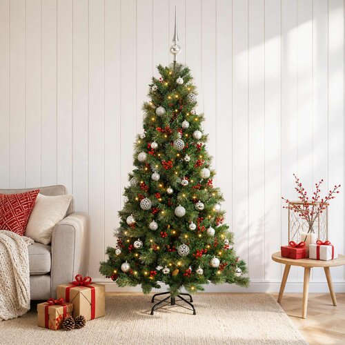  Umjetno božićno drvce s kuglicom 150 cm 150 LED lampica Cene