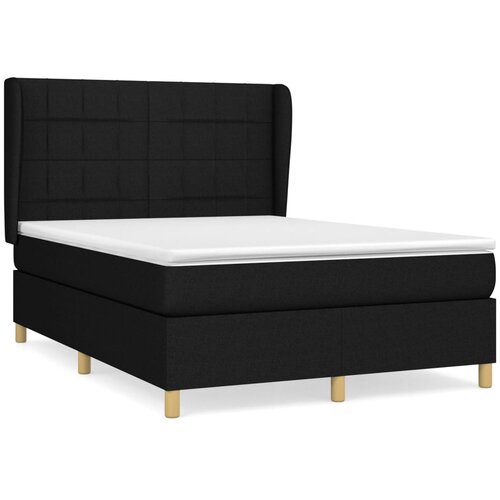 Maison Chic Box spring postelja - Vzmetna postelja z vzmetnico črna 140x200 cm blago SL14837, (21883784) Cene