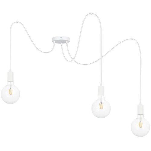  Luster na sajli MIROS 3xE27/60W/230V u obliku pauka, bela Cene