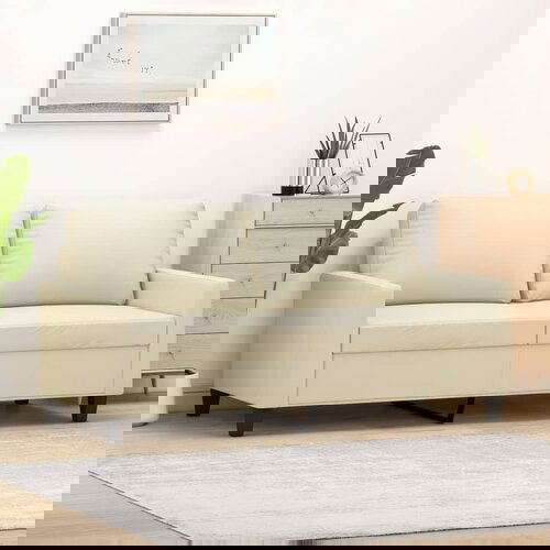 vidaXL dvosed krem 140 cm umetno usnje Cene