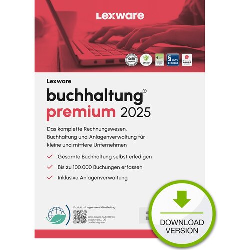 LEXWARE Buchhaltung Premium 2025 - 1 Device, ABO - ESD -DownloadESD&amp;quot; Slike